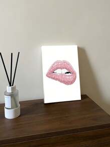 1/3pcs Parisian Love & Fashion Canvas Art Set - Waterproof, Wooden Framed Posters With Lips, Perfume & Pink High Heels Designs For Bedroom, Living Room, Office Decor,Wall Art Gifts Birthday Graduation