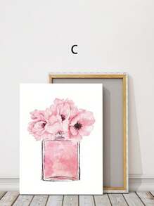 1/3pcs Parisian Love & Fashion Canvas Art Set - Waterproof, Wooden Framed Posters With Lips, Perfume & Pink High Heels Designs For Bedroom, Living Room, Office Decor,Wall Art Gifts Birthday Graduation