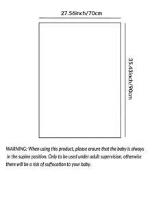 1 件星形图案婴儿针织毯，纯棉舒适襁褓包 - 淺藍色 - 查看 5