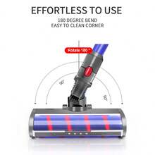 1PC E.LUO Floor Head Soft Roller Brush Fit For V7 V8 V10 V11 V15 Vacuum Cleaners Parts Rotatable - Blue Gray - View 6