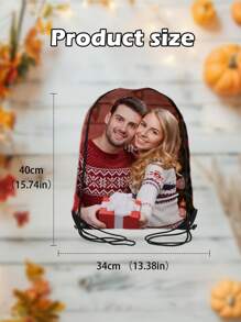 1 chiếc túi dây rút in ảnh Giáng sinh theo yêu cầu, túi quà Giáng sinh cá nhân hóa, túi dây rút bằng sợi polyester, túi quà tặng, túi đựng kẹo, túi đóng gói, in hình ảnh độ phân giải cao, thích hợp làm quà tặng Giáng sinh, sinh nhật, kỷ niệm, đồ dùng tiệc cưới, quà tặng ngày lễ và túi trang trí Giáng sinh. - nhiều màu - Xem 2