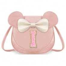 Toddler Girls' Wallet, Cute Bow Wallet/Crossbody Bag/Shoulder Bag, Personalized Glitter Coin Purse, Birthday/Christmas Gift For 1-8 Years Old Girls