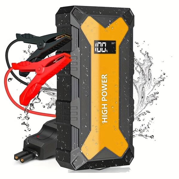 Car Jump Starter 2500A Jump Starter Battery Pack For Up To 8.0L Gas Engines, 20000mAh Portable 12V Jump Box With USB Ports, LCD Display,LED Light