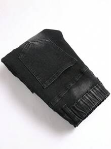 Tween Boys Distressed Casual Denim Jeans - Black - View 7