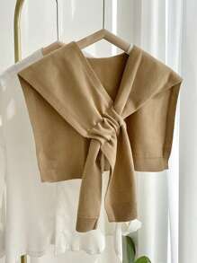 1pc 女士包芯纱披肩搭配针织小披肩薄款高端搭配毛衣衬衫围巾适合春秋季 - 彩色 - 查看 19