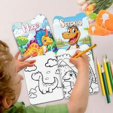 8 本迷你着色书，适合 3-8 岁和 8-12 岁儿童，儿童生日派对礼物，课堂活动，带有恐龙、狮子、鹦鹉等的着色书，圣诞节和。 - 彩色 - 查看 8