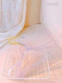 5/10 chiếc Móc treo Acrylic trong suốt, Móc treo áo khoác lấp lánh, Tiết kiệm không gian chống trượt, Móc treo quần áo nặng, Móc treo quần áo bền, Móc treo chống trượt không dấu vết, Móc treo quần áo phòng ngủ tại nhà, Móc treo dày không dấu vết - Nhiều màu - Xem 4