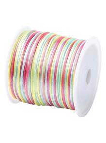 1 rola de 50 de metri 0,1 cm cordon de nailon cu gradient multicolor, potrivit pentru bricolaj, țesut brățări, colier, bijuterii și margele