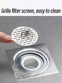 Odor-Blocking Shower Drain With Filter - Anti-Clog, Backflow Preventer & Sewage Core For Kitchen And Bathroom Bathroom Accessories Bathroom Tools - Multicolor - View 5