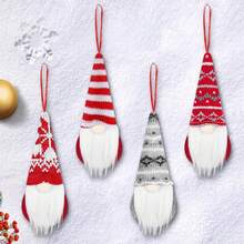 Bộ 8 đồ trang trí cây thông Noel hình chú lùn, đồ trang trí nhà ngày lễ bằng vải nhung thủ công Thụy Điển - Nhiều màu - Xem 7