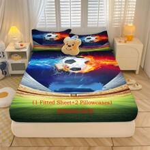 Bộ 3 tấm trải giường vừa vặn tùy chỉnh, vải mềm và thoáng khí, ga trải giường có túi sâu cho giường đôi, giường cỡ King, giường cỡ Queen, vỏ nệm cho giấc ngủ thoải mái, thích hợp cho mọi mùa, có thể giặt bằng máy, tiệc mừng em bé, đồ trang trí gia đình, quà tặng cho đêm đông, quà tặng trở lại trường, ý tưởng quà tặng mùa đông cho bé trai, bé gái, ngày lễ tình nhân - Nhiều màu - Xem 1