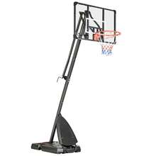 SPORTNOW Basketball Hoop Outdoor, Height Adjustable Basketball Hoop And Stand With Weighted Base, Portable On Wheels, 2.4-2.9m, Black - Black - View 2