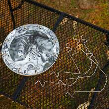 2PCS Foldable 4 Slice BBQ Toaster Tray Bread Toast Rack Grill Outdoor Camping UK - Silver - View 11