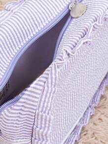 Customized Embroidered Makeup Bag With Personalized Stripes, Embroidered Lace Makeup Bag For Business Travelers, Creative Storage Bag, Personalized Bridal Gift, Bridesmaid Proposal, Groom's Toilet Bag, Bridesmaid Gift Anniversary Gift, Birthday Gift, Mother's Day Gift, Father's Day Gift, Best Friend Gift, Gift For Mom/Dad, Gift For Her/His, Gift For Girlfriend/Boyfriend/Friend