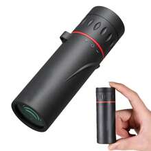 Mini Monocular,High Power Magnification, Portable Monocular,Compact Mobile Phone Accessories, Single Tube Telescope For Outdoor Camping, Hunting, Travel Concerts, Fishing, Solocamping, Bikepacking, Glamping - 黑色 - 查看 1