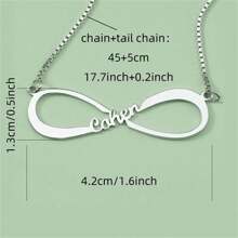 Dây chuyền tên tiếng Anh gia đình biểu tượng vô cực tùy chỉnh, hỗ trợ 1-8 tên, mỗi tên hỗ trợ 1-10 ký tự, có thể tùy chỉnh cho Ngày của Mẹ, Ngày lễ tình nhân, Kỷ niệm sinh nhật và tặng cho bạn bè, bạn cùng lớp, lễ tốt nghiệp, Giáng sinh, quà tặng gia đình cao cấp - Nhiều màu - Xem 16