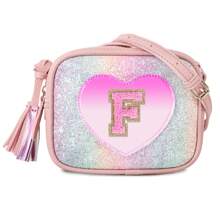 Heart Purse Little Girl Purse Birthday Gifts,Cute Leather Toddler Purse Small Crossbody Bag With Tassel,Personalized Initial Letter Bag Novelty Wallets For 2-10 Year Old Girl,Children's Gifts Birthday Gifts,Pu Leather New Design Sweet Bag,Perfect For Daily & Party (Pink, Letter A~Z) School Bag - Multicolor - View 21