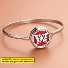 New Aromatherapy Bracelet Bangles Essential Oil Jewelry Corn Chain Elastic Adjustable Locket Bracelets Perfume Scent Aroma Diffuser Bracelet Aromatherapy Jewellery Women Couple Bracelets - Silver - View 9