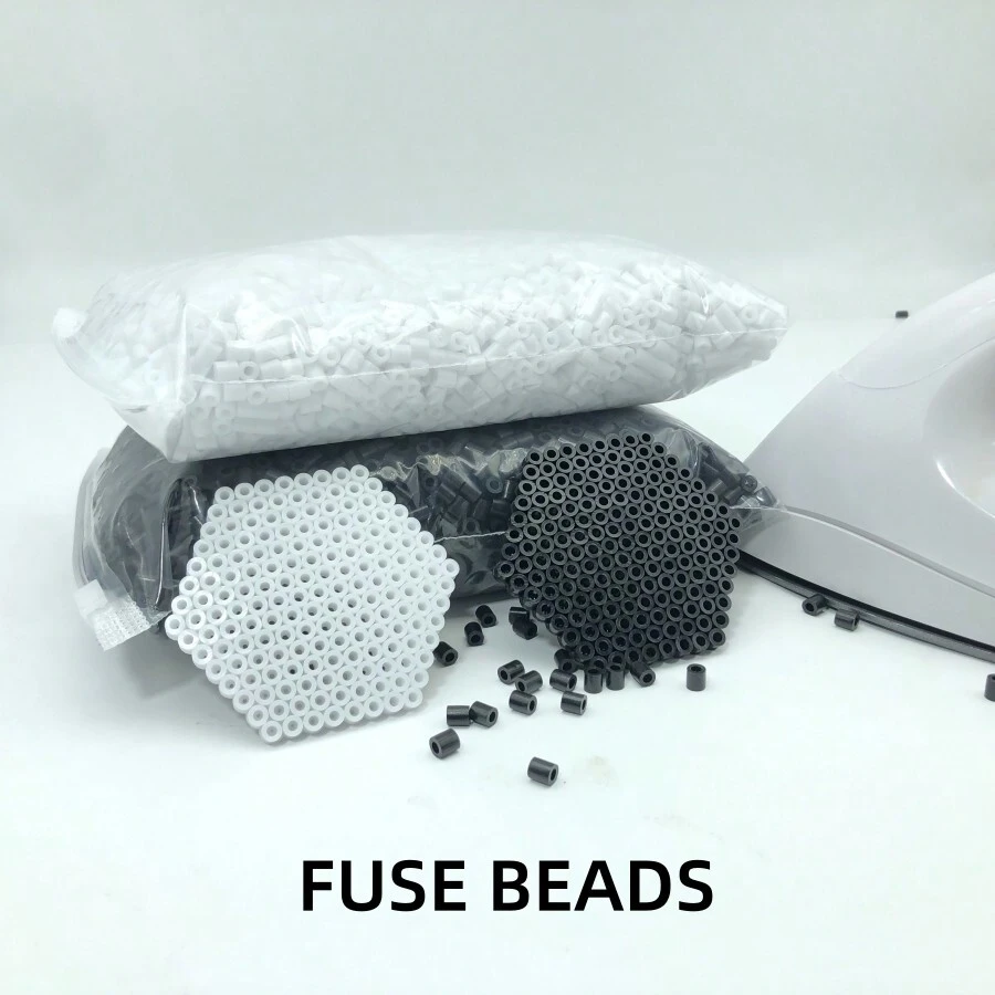 Pana-beads 6200pz/Sacchetto Di Perline Fusibili Bianche E Nere Per Artigianato Ragazze, Perline Da Fondere E Perline, Forniture Per Perline, Perline E Creazione Di Gioielli, Perline Classiche Di Dimensioni, Perline Hama E Perline Perler Usate Per Puzzle Pixel, Arte E Artigianato, Regali Fatti A Mano Di Qualità
