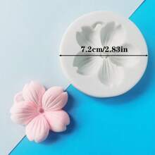 1 pièce Moule en silicone Sakura, Moule de pendentif de décoration d'intérieur, Moule de bougie, Moule de pendentif d'automobile, Moule de savon, Moule décoratif en argile douce pour le DIY, Outils décoratifs pour artisanat manuel
