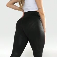 Women's 3D Leggings Butt Lifting Gym Reinforced Physical Activity - 黑色 - 查看 9