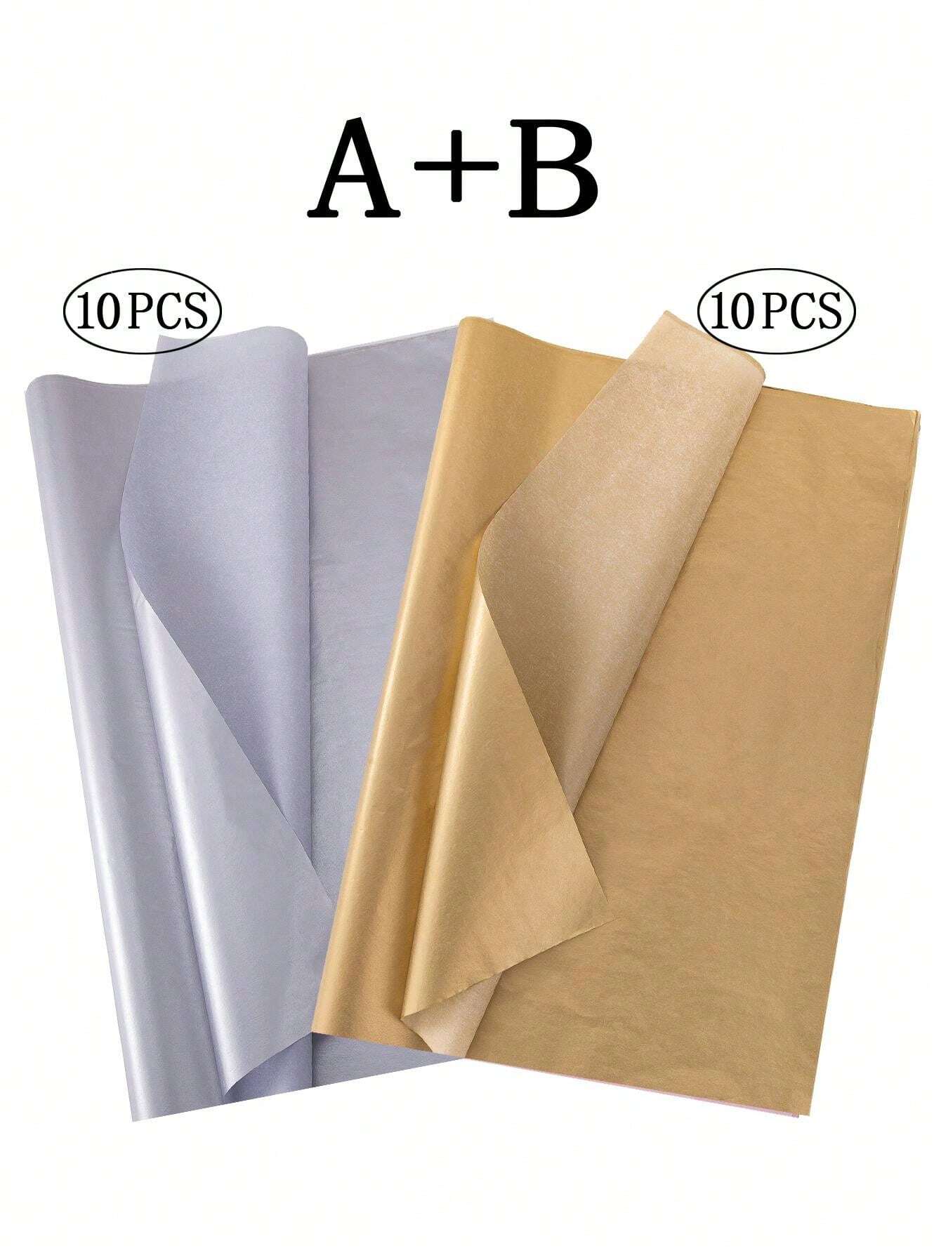 TIMBLESSING 10pcs/Set Champagne Gold BeadLike Glossy Wrapping Paper