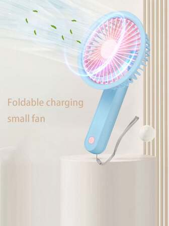 1 件迷你手持颈扇，便携式 USB 可充电电池供电 3 速个人台扇，小型化妆扇适合女孩和女士旅行/海滩