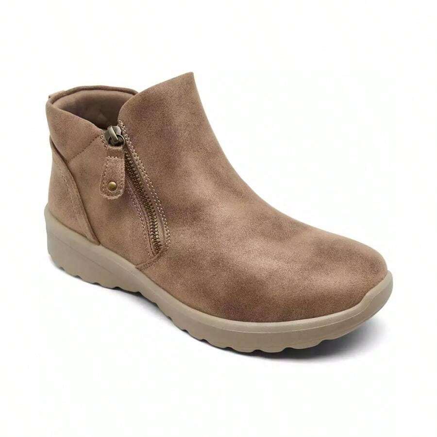 Skechers Women's Lovely Vibe Zip Boots From Finish Line - MUSHROOM - View 1