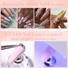 BORN PRETTY Pegamento de Rhinestones para Uñas 30ML Superpegamento de Gel para Decoraciones de Uñas, Gemas 3D y Brillo