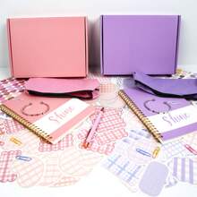 多色时尚日记本套装 DIY 剪贴簿贴纸礼品文具笔记本套装 - 彩色 - 查看 7