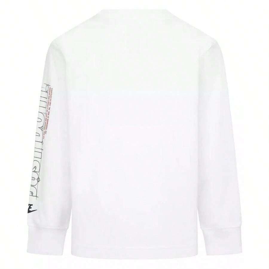 Nike Little Boys Future Utility Graphic Long-Sleeve T-Shirt - 001白色 - 查看 1