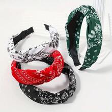 1 chiếc khăn Bandana họa tiết Paisley Bohemian cổ điển dành cho nữ - Băng đô Bandana thắt nút bản rộng, nút thắt chun ở trên, chống trượt - Nhiều màu - Xem 5
