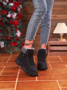 [Recommend Taking One Size Larger]Women's Climbing Shoes Fashion Thermal Lined Sports Shoes Black Sports Shoes High-Top Shoes,Women Winter Boots, Warm Plush Casual Shoes, Ladies Outdoor Leisure Shoes, College Style, Christmas,Winter Women Shoes,Boots,Boots Women,Women Shoes,Booties,Shoes For Women,Snow Boots,Ankle Boots,Shoes Women Boots,Sneakers,Winter Shoes,Ladies Boots