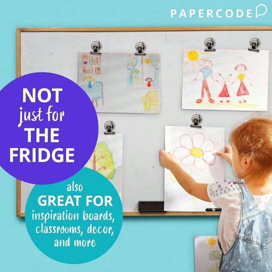 Clips For Whiteboard & Fridge 12 Pack ScratchFree