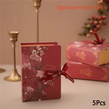 5/10Pcs Book Shape Gift Box Ith Ribbon Paperboard Candy Chocolate Present Packaging Box For Party, Wedding, Birthday, - Multicolor - View 15