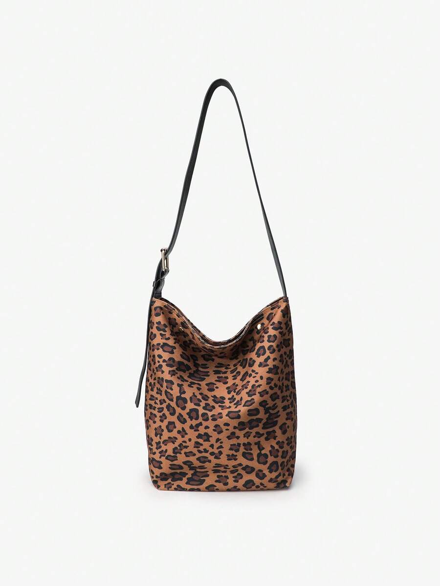 2024 New Limited Edition Retro Chic Leopard Print Tote Bag, Large