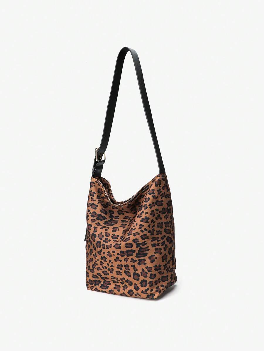 2024 New Limited Edition Retro Chic Leopard Print Tote Bag, Large