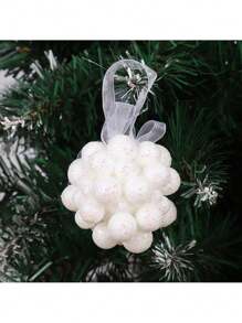 5 件圣诞装饰球小尺寸圣诞树装饰圣诞挂球装饰家居派对装饰最佳礼物 - 彩色 - 查看 3