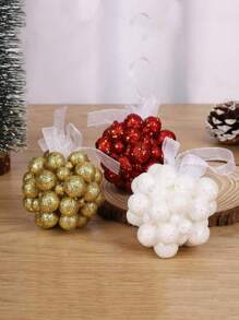 5 件圣诞装饰球小尺寸圣诞树装饰圣诞挂球装饰家居派对装饰最佳礼物 - 彩色 - 查看 2