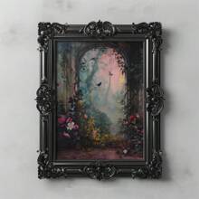 1pc Unframed Gothic Style Black Swan Art Retro Poster Dark Academia Moody Vintage Painting Canvas Print Wall Picture Ideal Gift For Dorm,Apartment,Living Room,Bedroom,Home Decoration