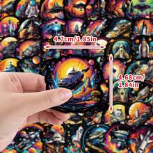 50 Nhãn dán máy tính Nordic Fantasy Spaceship Series dành cho điện thoại di động, Nhãn dán trang trí hành lý, Nhãn dán sáng tạo Nhãn dán trang trí chống thấm nước cho cốc nước Nhãn dán trang trí chống thấm nước cho máy tính - Nhiều màu - Xem 2