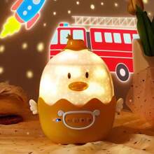 Cute Duck Starry Sky Projector Lamp Creative Cartoon Ornament Student Decorative Night Light - 黃色 - 查看 4