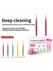 10pcs Classic Interdental Brush, Ultra-Fine Toothpicks, Portable Disposable Dental Floss Picks, Deep Oral Care Cleaning, Travel Essential - Multicolor - View 2