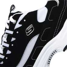 Skechers 男士休闲熊猫标志舒适厚底运动鞋/建议订购小一码 894129-BKW