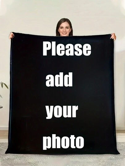 1pc Cozy Custom Photo Throw Blanket - Soft, Warm, Thermal Lined, Personalized, All-Season, Comfortable, Ideal For Family, Holidays, Birthdays, Memorials, Home, Travel, Office, And Outdoor Use - Unique Christmas Gift Idea, Suitable For Mother's Day Gifts, Breathable, Lightweight, Soft, Comfortable, Elegant, Simple, Custom, Ideal Gifts For Him,Custom Tapestry