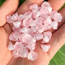 50顆漸層鈴蘭蘭花捷克玻璃珠 DIY 手鍊髮夾配件 - 花瓣 - 查看 15