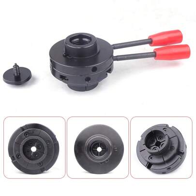 YUNRUX Lathe Chuck 100mm 4 Jaw Lathe Chuck | 4-Inch 4-Jaw M33 Chuck | Self-Centering | Wood Turning Machine Bowl Chuck | Precise & Adjustable | 2 Operating Tools