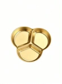 1 件不锈钢 2 格/3 格/4 格酱汁碟，韩式烧烤蘸酱盘圣诞礼物，学校用品 - 金色 - 查看 9