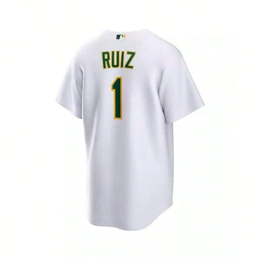 Nike Men's Esteury Ruiz White Oakland Athletics Home Replica Jersey - White - View 1