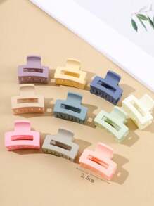 Set da 20 pezzi di fermagli per capelli quadrati a colori cartoni animati carini di morandite, per uso quotidiano casual, colori casuali